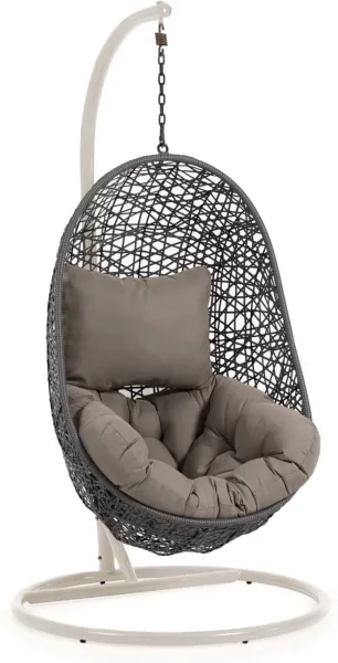 Florina, Utomhus hängstol, grå/vit, rotting