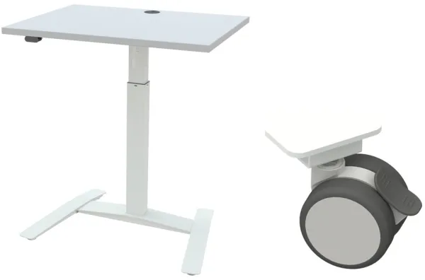 Enkel pelarbord - hjul