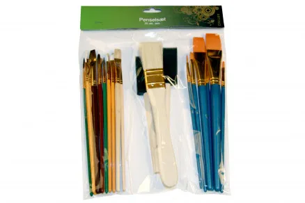 Artino Penselset Ass. Storlekar - 25 st