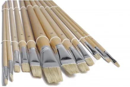 Artino Målarpensel-/Konstnärspenselset Platt Ass. Storlekar - 12 st.