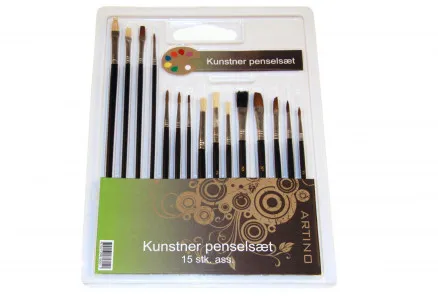 Artino penselset Ass. storlekar - 15 st.