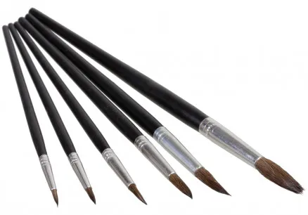 Artino Målarpenslar/Konstnärspenselset Runda Getthår Ass. Storlekar -