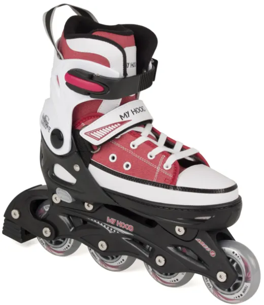 Inliners My Hood canvas rollers röd storlek 29-32