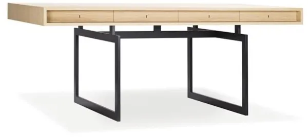 Karakter Office Desk Vitlackad Ek/Grå