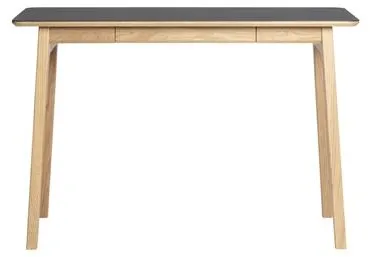 Magnus Olesen Freya Skrivbord Massiv Ek Lackad/ Svart Linoleum 4023 Forbo