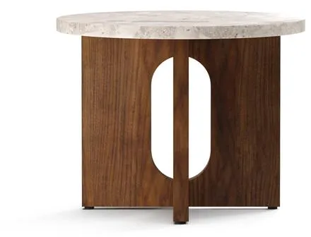 Audo Androgyne Rund Soffbord Valnöt / Kunis Breccia