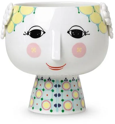 Björn Wiinblad Eva krukväxtkruka på fot - Ø15,5 cm - Gul